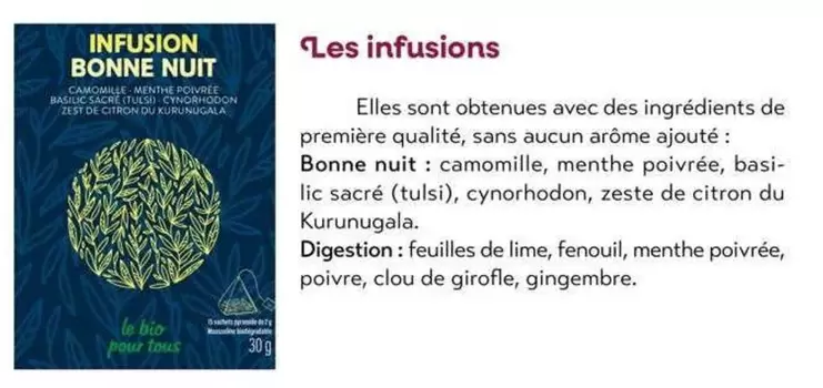 TOUS - Les Infusions offre sur Satoriz