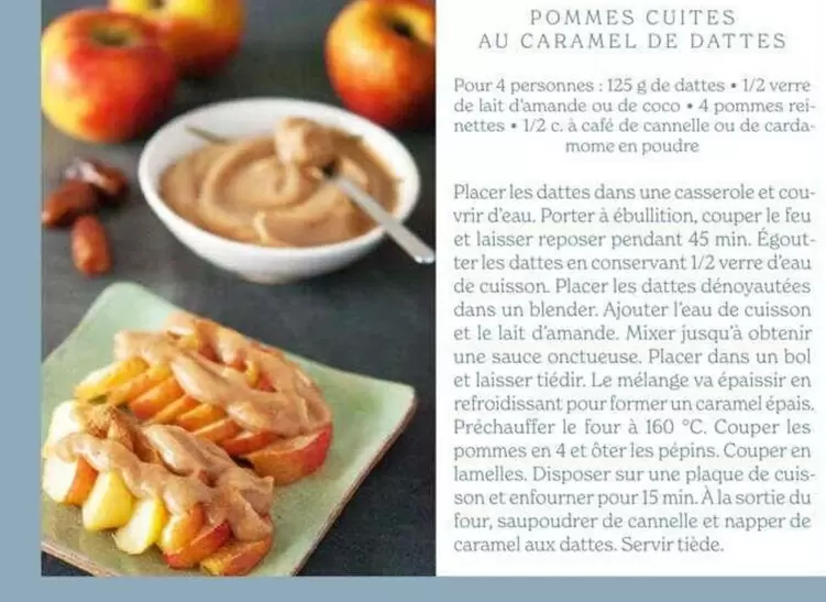 Pommes Cuites Au Caramel De Dattes offre sur Satoriz