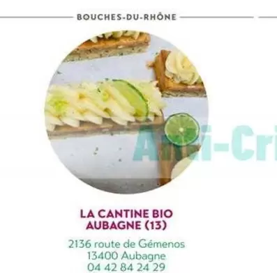 La Cantine Bio Aubagne offre sur Satoriz