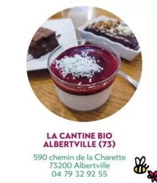 Albertville - La Cantine Bio (73) offre sur Satoriz