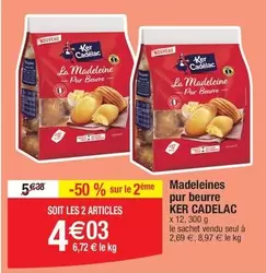 Ker Cadelac - Madeleines Pur Beurre offre à 2,69€ sur Migros France