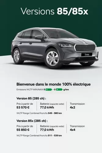 Bienvenue Dans Le Monde 100% Électrique offre sur Škoda