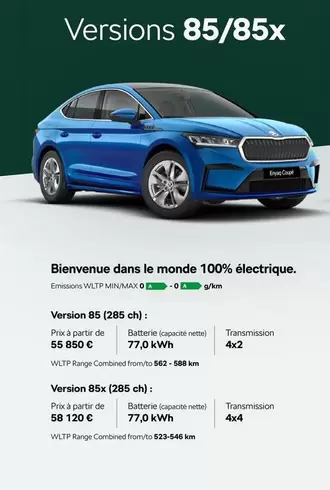 Bienvenue Dans Le Monde 100% Électrique. offre à 85€ sur Škoda