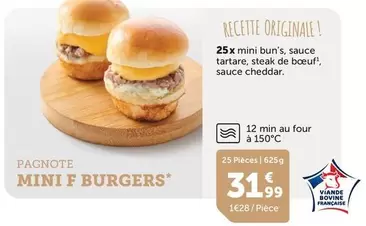 Tartare - Mini F Burgers offre à 31,99€ sur Flunch