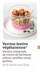 Verrine Festive Végérarienne offre à 5,49€ sur Flunch