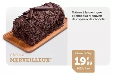 Gâteau À La Meringue Et Chocolat Recouvert De Copeaux De Chocolat offre à 19,99€ sur Flunch