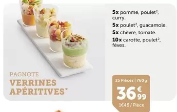 Verrines Apéritives offre à 36,99€ sur Flunch