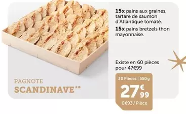 Tartare - Pains Aux Graines,  De Saumon D'Altanique Tomate offre à 27,99€ sur Flunch