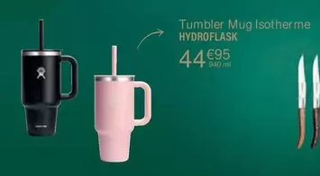 Tumbler Mug Isotherm Hvdroflask offre à 44,95€ sur Ambiance & Styles