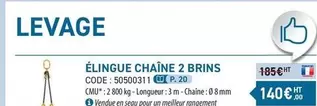 Élingue Chaîne 2 Brins offre à 140€ sur Loxam