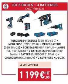 Complet - Perceuse-visseuse (gsr 18v-60 C) + Meuleuse (gsr 18v-10) + Perforateur offre à 1199€ sur Loxam