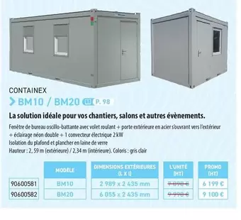 La Solution Idéale Pour Vos Chantiers, Salons Et Autres Évenements offre à 6199€ sur Loxam