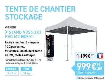 Vitabri - Tente De Chantier Stockage offre à 999€ sur Loxam