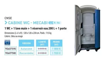 Promo - Cnse offre à 2159€ sur Loxam