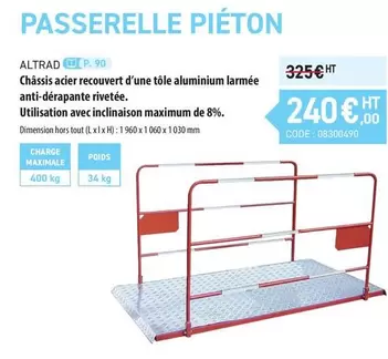 Chassis Acier Recouvert D'une Tole Aluminium Larmée Anti-dérapante Rivèvee. offre à 240€ sur Loxam