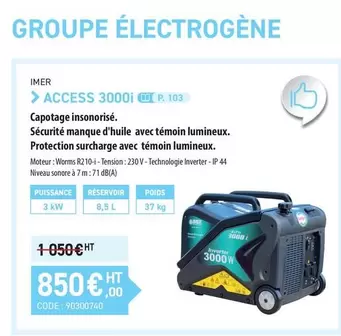 Groupe Électrogène offre à 850€ sur Loxam