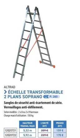 Promo - échelle en aluminium offre sur Loxam