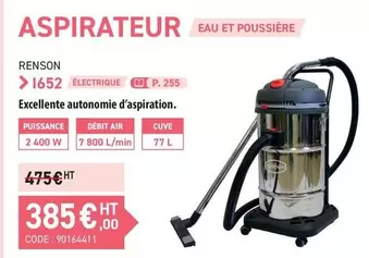 Renson - Aspirateur Aspirateur offre à 385€ sur Loxam