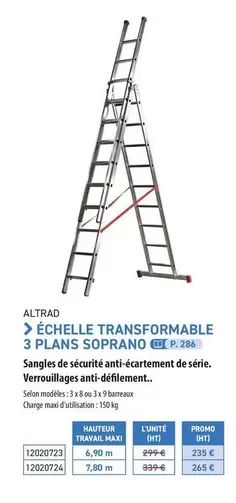 Promo - Altrado >Échelle Transformable 3 Plans Soprano offre à 231€ sur Loxam