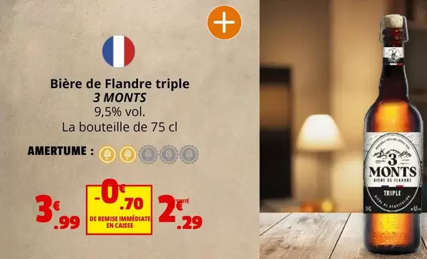 3 Monts - Bière De Flandre Triple offre à 3,99€ sur Coccimarket