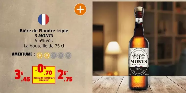 3 Monts - Bière De Flanadre Triple offre à 3,45€ sur Coccinelle Express