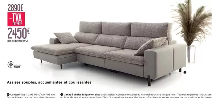 Assiées Soupiés, Asccueillentes Et Coulissantes offre à 2450€ sur Gallery Tendances