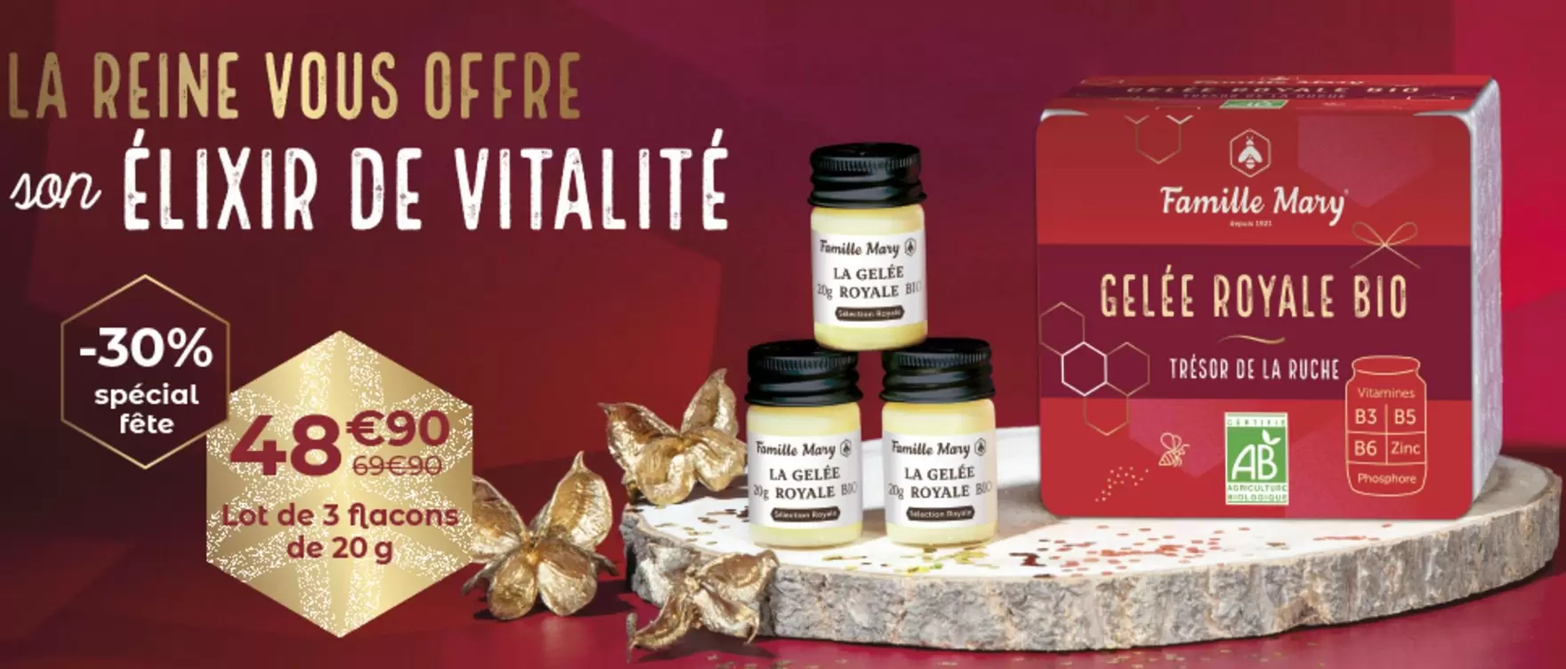 Royal - La Reine Vous Offre Elixir De Vitalité offre à 48,9€ sur Famille Mary