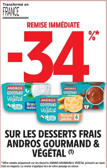 Andros Gourmand & Végétal : Délicieux Desserts Frais à Découvrir