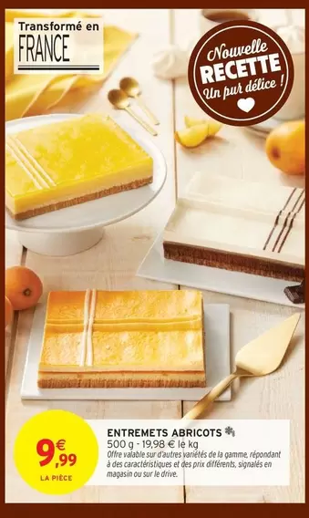 Entremets Abricots