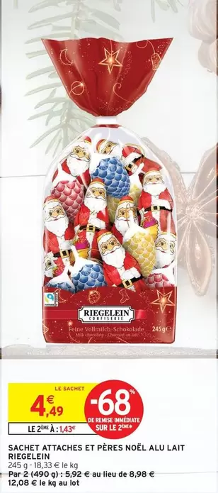 Rigellan - Sachet Taîches Et Péres Noël Au Lait