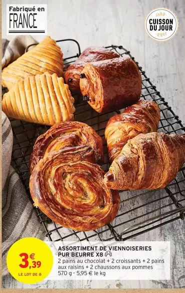 Assortiment De Viennoiseries Pur Beurre X8