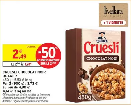 Quaker - Cruesli Chocolat Noir