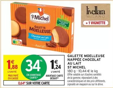 St Michel - Galette Moelleuse Nappée Chocolat Au Lait : Douceur Gourmande à Succomber !