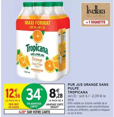 Tropicana - Pur Jus Orange Sans Pulpe