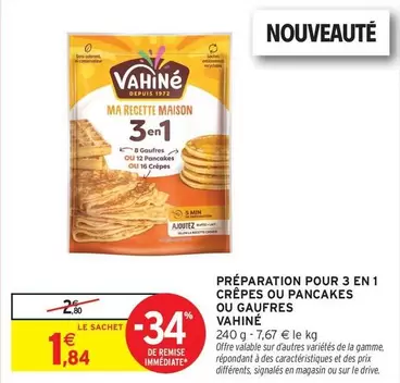 Signal - Préparation 3 En 1 : Crêpes, Pancakes, Gaufres - Savourez des délices variés en un clin d'œil !