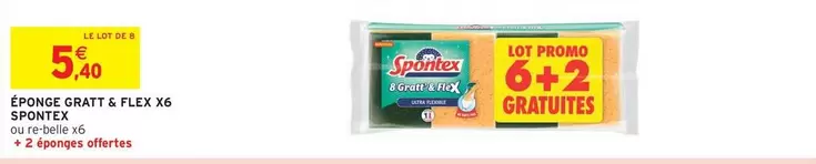 Spontex - Éponge Gratis Flex X6