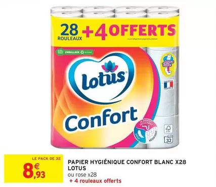 Lotus - Papier Hygiénique Confort Blanc X28