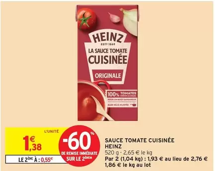 Heinz - Sauce Tomate Cuisinée