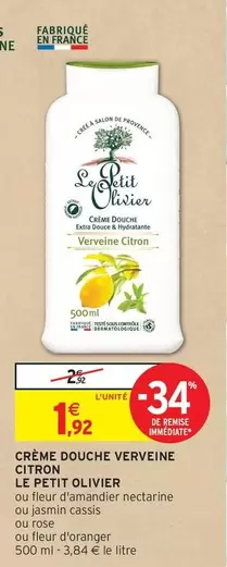 Le Petit Olivier - Crème Douche Verveine Citron