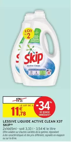 Skip - Lessive Liquide Active Clean X37