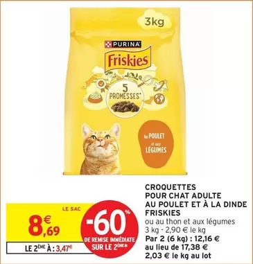 Purina Croquettes Pour Chat Adulte - Poulet et Dinde, Nutrition équilibrée et délicieuse pour vos félins