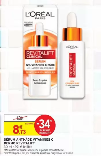 L'Oréal Dermo Revitalift Serum Anti-âge Vitamines C - Efficacité prouvée pour une peau revitalisée