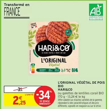 hari & co - l'original végétal de pois bio