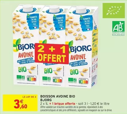 Bjorg - Boisson Avoine Bio