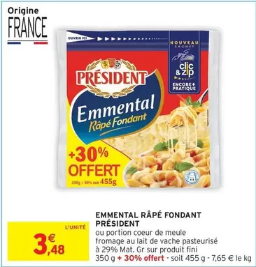 Président - Emmental Râpé Fondant