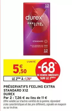 Durex - Préservatifs Feeling Extra Standard X12