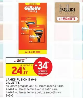 Gillette - Lames Fusion 5 6+6