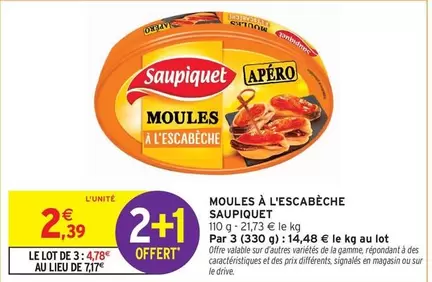 saupiquet - moules à l'escabeche