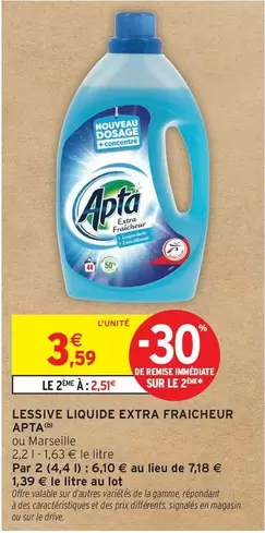 Apta - Lessive Liquide Extra Fraicheur