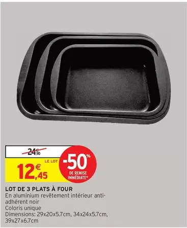 Lot De 3 Plats À Four